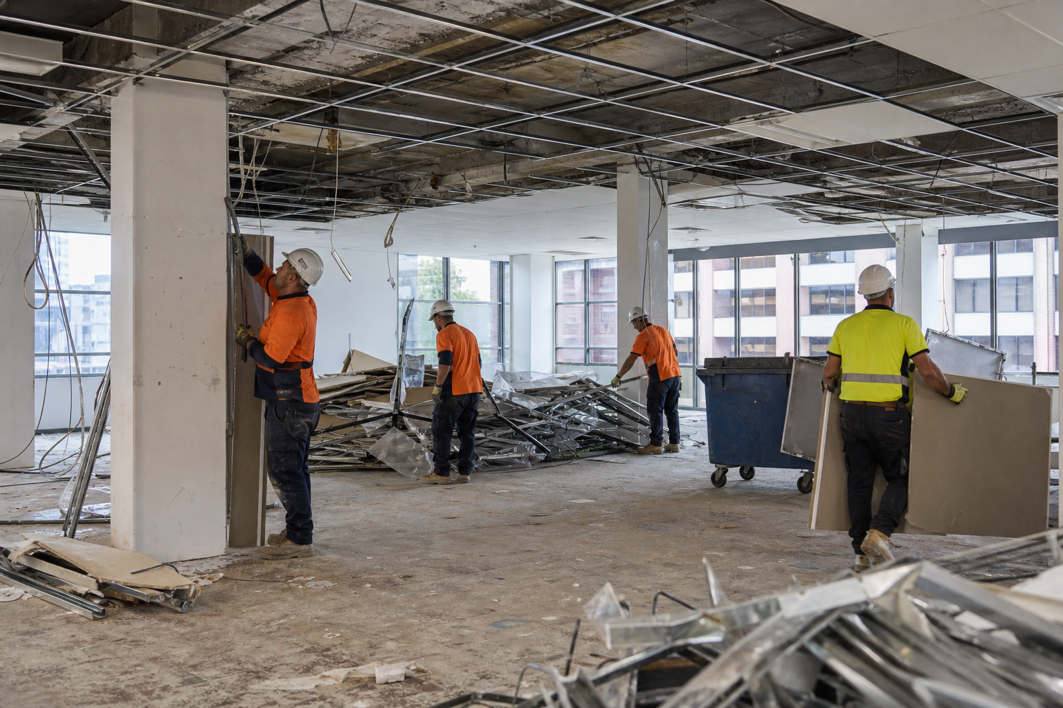 Commercial make good Sydney — strip-out and partition removal in commercial office